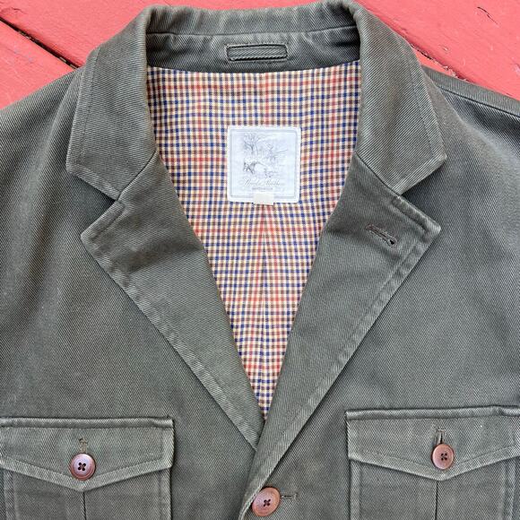 Brooks Brothers Outerwear Green Chore Barn Hunting Field Coat Jacket Safari Line - Picture 9 of 15